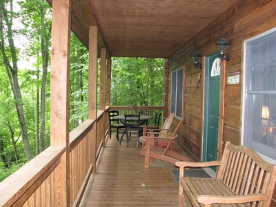 Sit on one of the covered decks and enjoy the Blue Ridge Mountains.