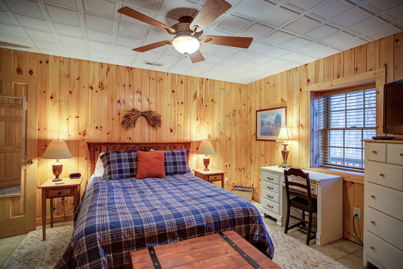 Bedroom # 2 at Arbor Den Log Cabin Rental Boone Blowing Rock NC